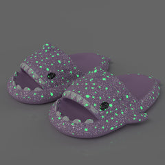 Shark Slippers With Starry Night Light Design Bathroom Slippers Couple House Shoes For Women